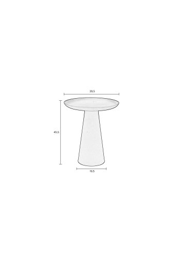 WHITE LABEL LIVING Ringar Large sidebord, rund - grn metal (39,5)