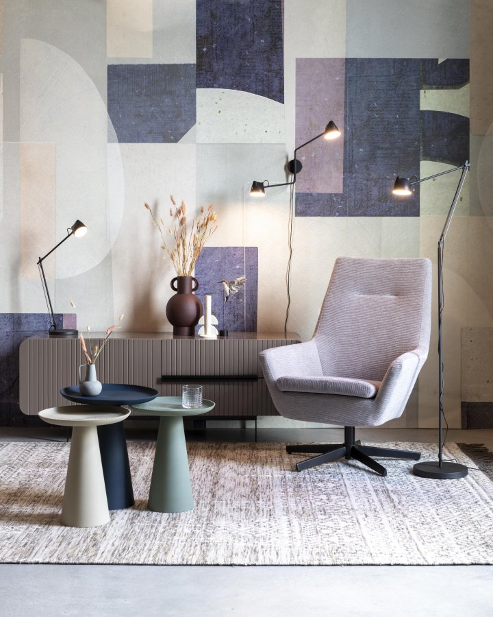 WHITE LABEL LIVING Ringar Medium sidebord, rund - grn metal (34,5)