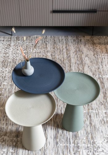 WHITE LABEL LIVING Ringar Medium sidebord, rund - grn metal (34,5)