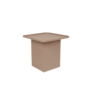 WHITE LABEL LIVING Sverre Square sidebord, kvadratisk - lyserd metal (44x44)