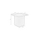 WHITE LABEL LIVING Sverre Square sidebord, kvadratisk - lyserd metal (44x44)