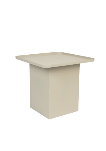 WHITE LABEL LIVING Sverre Square sidebord, kvadratisk - elfenben metal (44x44)