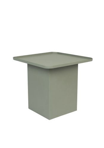 WHITE LABEL LIVING Sverre Square sidebord, kvadratisk - grn metal (44x44)