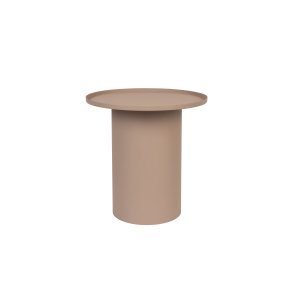 WHITE LABEL LIVING Sverre sidebord, rund - lyserd metal (45,5)