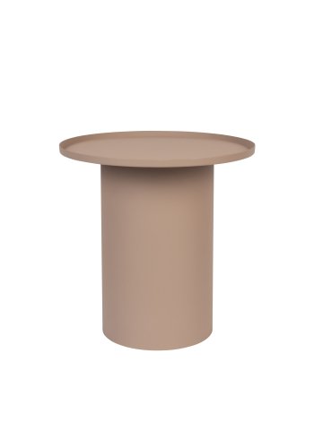 WHITE LABEL LIVING Sverre sidebord, rund - lyserd metal (45,5)