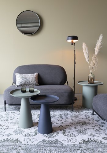 WHITE LABEL LIVING Sverre sidebord, rund - grn metal (45,5)