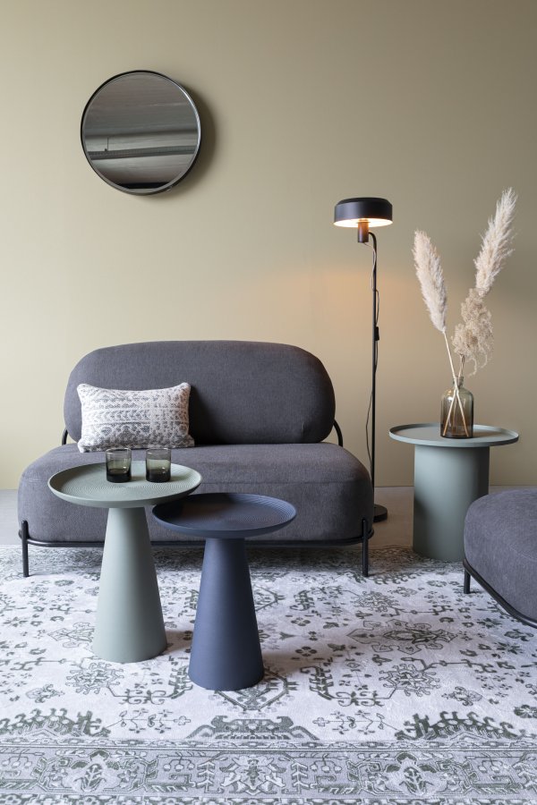 WHITE LABEL LIVING Sverre sidebord, rund - grn metal (45,5)