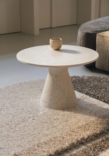 ZUIVER Victoria sofabord, rund - multifarvet genbrugt terrazzo (50)