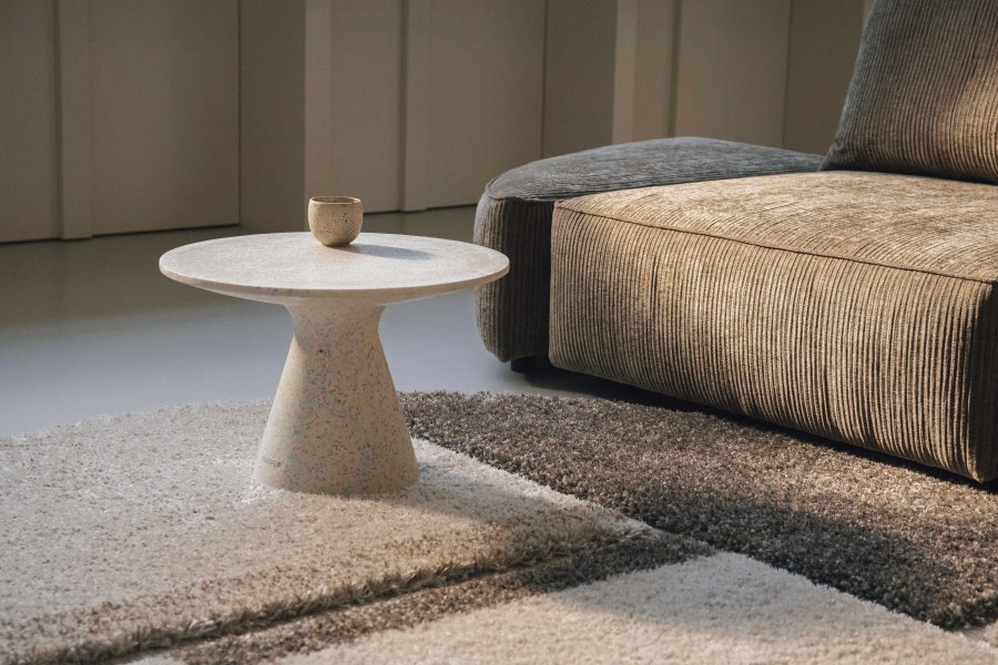 ZUIVER Victoria sofabord, rund - multifarvet genbrugt terrazzo (50)