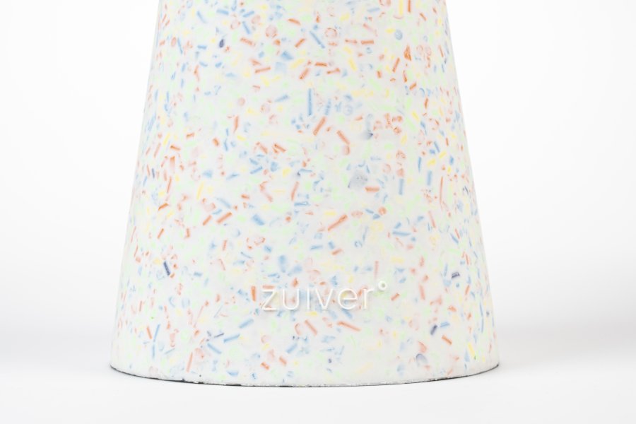 ZUIVER Victoria sidebord M, rund - multifarvet genbrugt terrazzo (40)