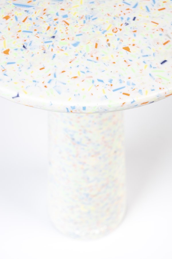 ZUIVER Victoria sidebord S, rund - multifarvet genbrugt terrazzo (30)