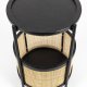 WHITE LABEL LIVING Makoto sidebord, m. kurv - rattan og sort askefinér/metal (30)