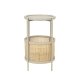 WHITE LABEL LIVING Makoto sidebord, m. kurv - rattan og sand askefinér/metal (30)