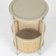 WHITE LABEL LIVING Makoto sidebord, m. kurv - rattan og sand askefinér/metal (30)