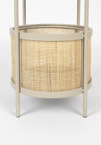WHITE LABEL LIVING Makoto sidebord, m. kurv - rattan og sand askefinér/metal (30)