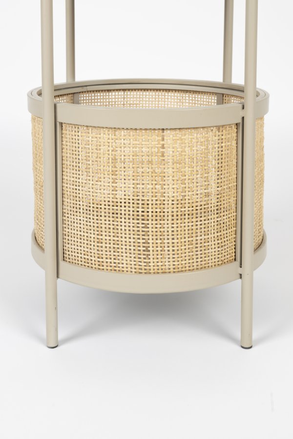 WHITE LABEL LIVING Makoto sidebord, m. kurv - rattan og sand askefinér/metal (30)
