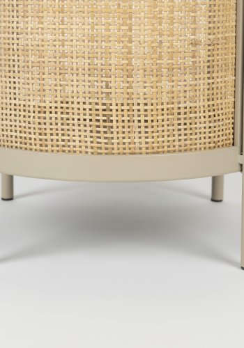WHITE LABEL LIVING Makoto sidebord, m. kurv - rattan og sand askefinér/metal (30)