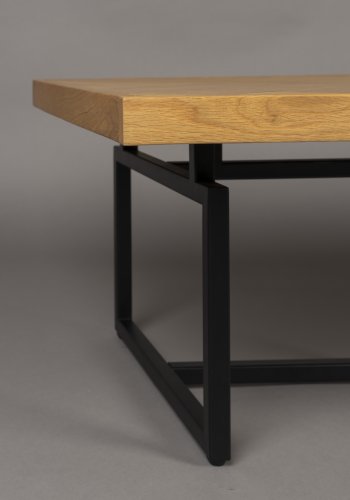 DUTCHBONE Klasse sofabord, sildeben, rektangulr - natur egetr og sort stl (120x60)