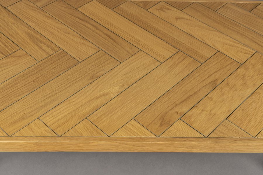 DUTCHBONE Klasse sofabord, sildeben, rektangulr - natur egetr og sort stl (120x60)