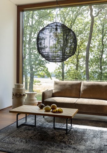 DUTCHBONE Klasse sofabord, sildeben, rektangulr - natur egetr og sort stl (120x60)