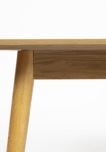 WHITE LABEL LIVING Fabio sildeben sofabord, rektangulr - natur egefinér og egetr (120X60)