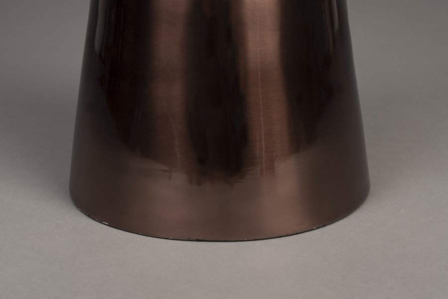 DUTCHBONE Monter sidebord S, rund - brun marmor og brun aluminium (25)