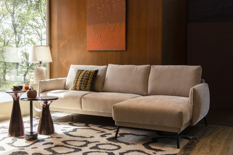 DUTCHBONE Monter sidebord S, rund - brun marmor og brun aluminium (25)