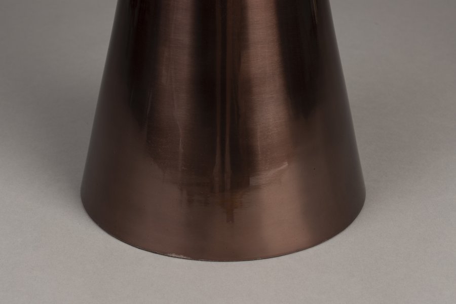 DUTCHBONE Monter sidebord M, rund - brun marmor og brun aluminium (32,5)