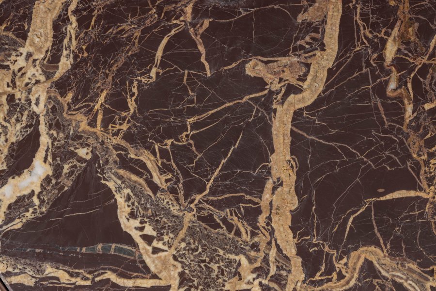 DUTCHBONE Monter sidebord M, rund - brun marmor og brun aluminium (32,5)