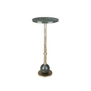 DUTCHBONE Everest sidebord, rund - grn marmor og messing aluminium (25)