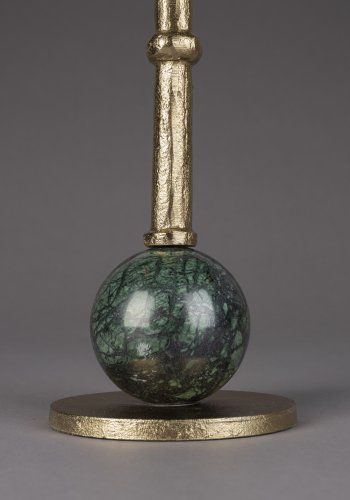 DUTCHBONE Everest sidebord, rund - grn marmor og messing aluminium (25)