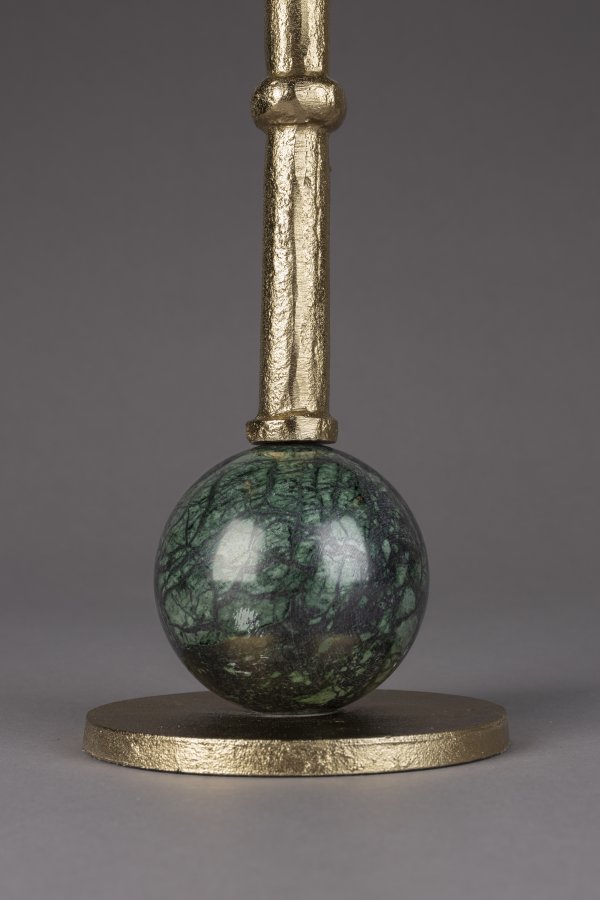 DUTCHBONE Everest sidebord, rund - grn marmor og messing aluminium (25)