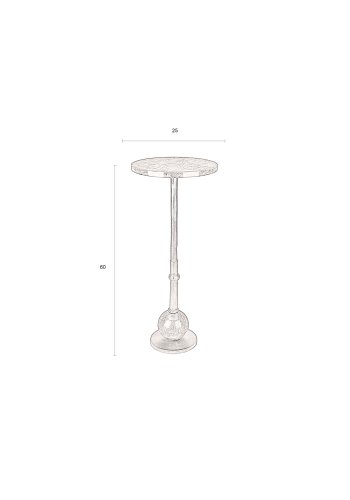 DUTCHBONE Everest sidebord, rund - grn marmor og messing aluminium (25)