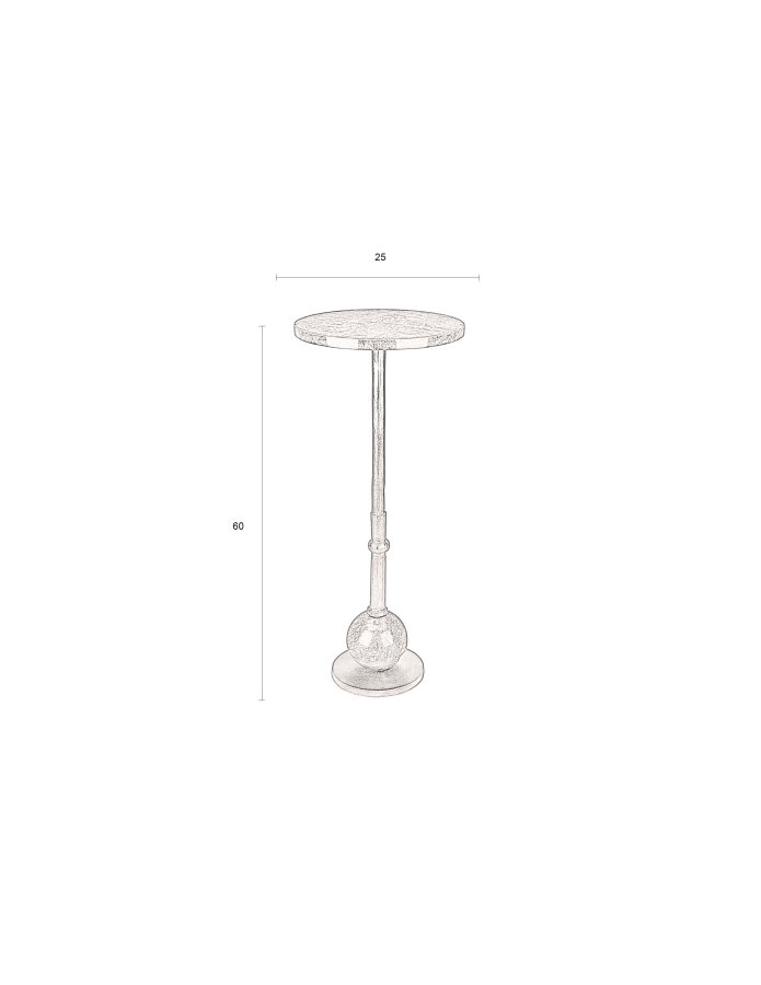 DUTCHBONE Everest sidebord, rund - grn marmor og messing aluminium (25)