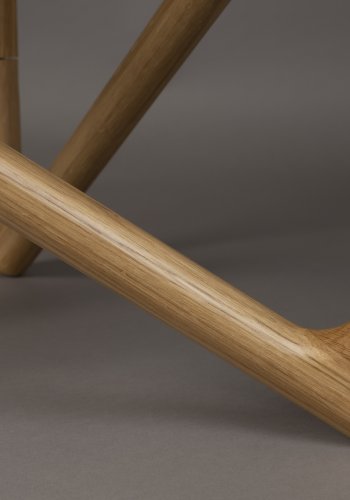 DUTCHBONE Naia sofabord, rund - rgfarvet glas og natur egetr (80)