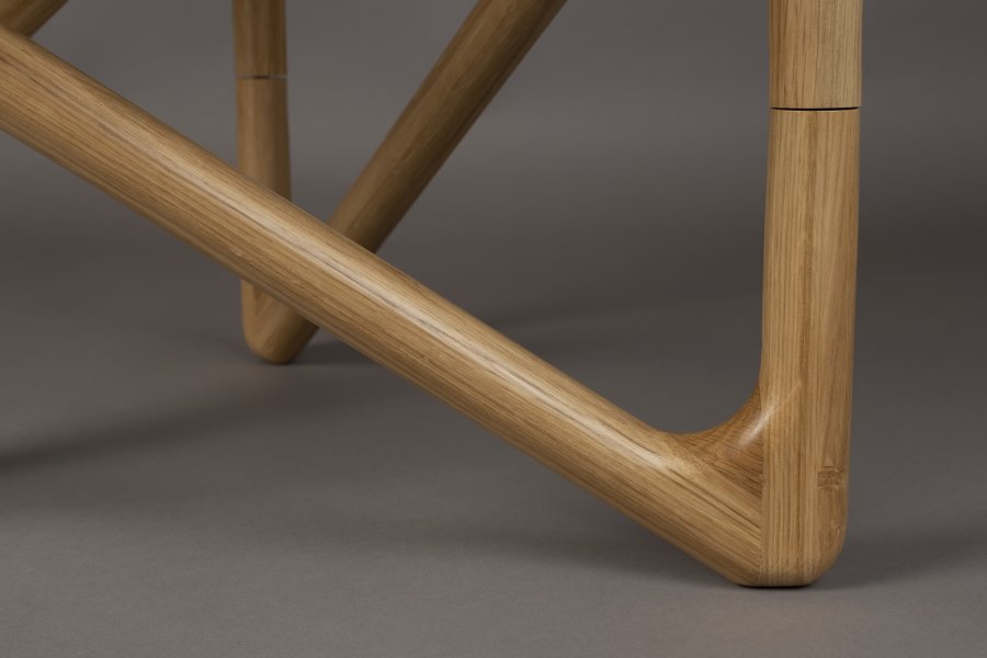 DUTCHBONE Naia sofabord, rund - rgfarvet glas og natur egetr (80)