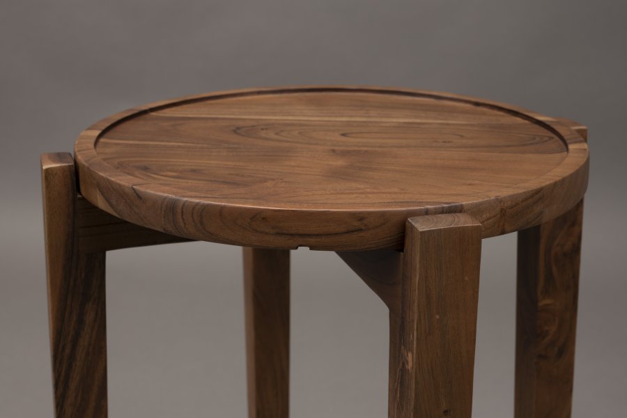 DUTCHBONE Shane bakkebord, rund - valnddefarvet tr (40)