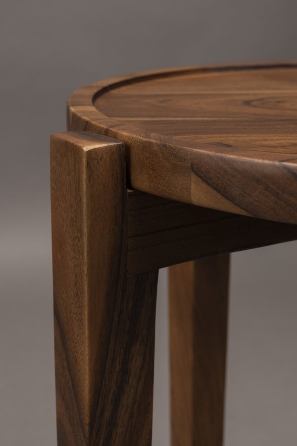 DUTCHBONE Shane bakkebord, rund - valnddefarvet tr (40)