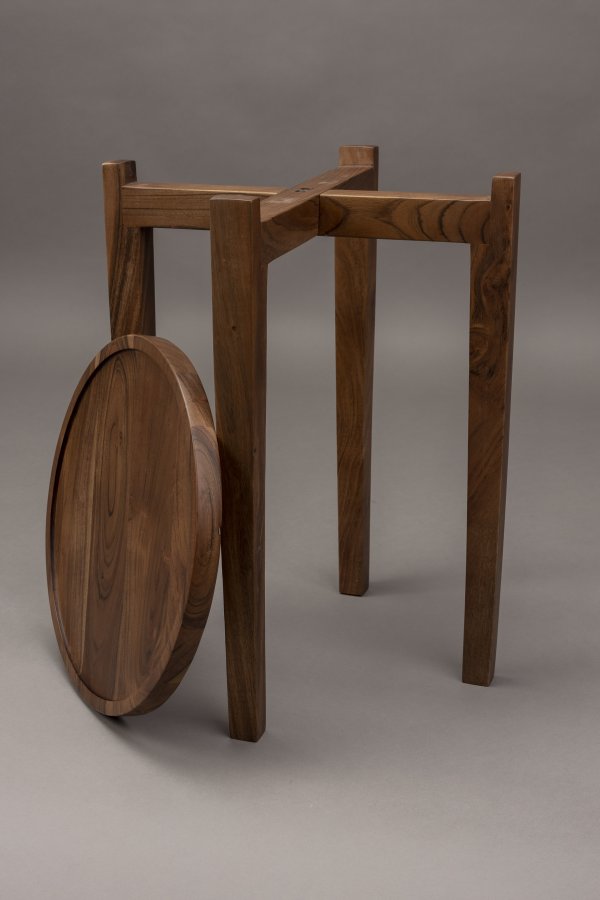 DUTCHBONE Shane bakkebord, rund - valnddefarvet tr (40)