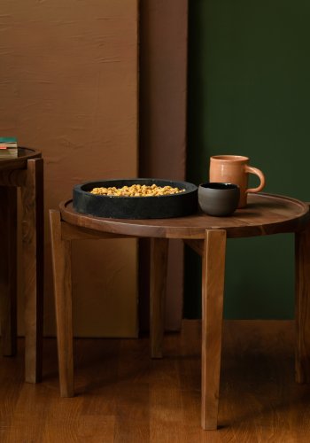 DUTCHBONE Shane bakkebord, rund - valnddefarvet tr (40)