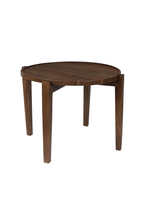 DUTCHBONE Shane bakkebord, rund - valnddefarvet tr (59)