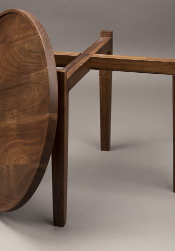 DUTCHBONE Shane bakkebord, rund - valnddefarvet tr (59)