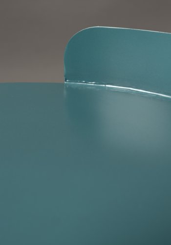 DUTCHBONE Navagio sidebord, m. 1 hylde, rund - bl metal (31)