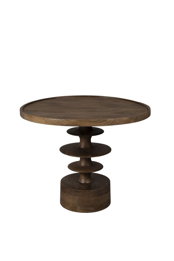 DUTCHBONE Cath sofabord, rund - valnddefarvet mangotr (66)