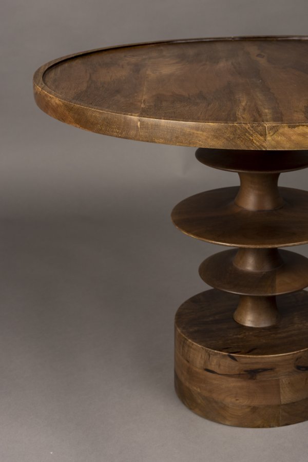 DUTCHBONE Cath sofabord, rund - valnddefarvet mangotr (66)