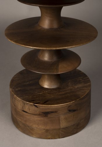 DUTCHBONE Cath sofabord, rund - valnddefarvet mangotr (66)