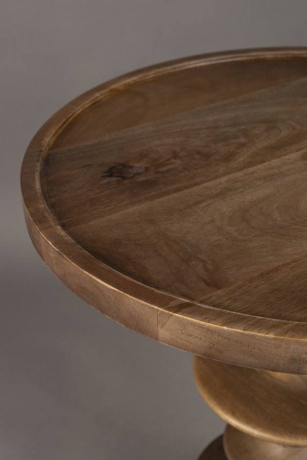 DUTCHBONE Cath sidebord, rund - valnddefarvet mangotr (46)