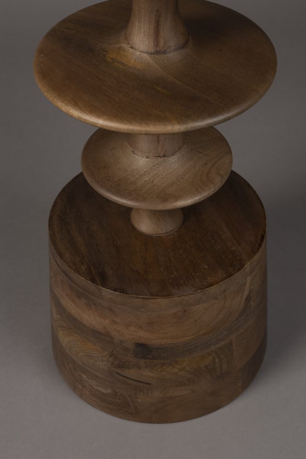 DUTCHBONE Cath sidebord, rund - valnddefarvet mangotr (46)