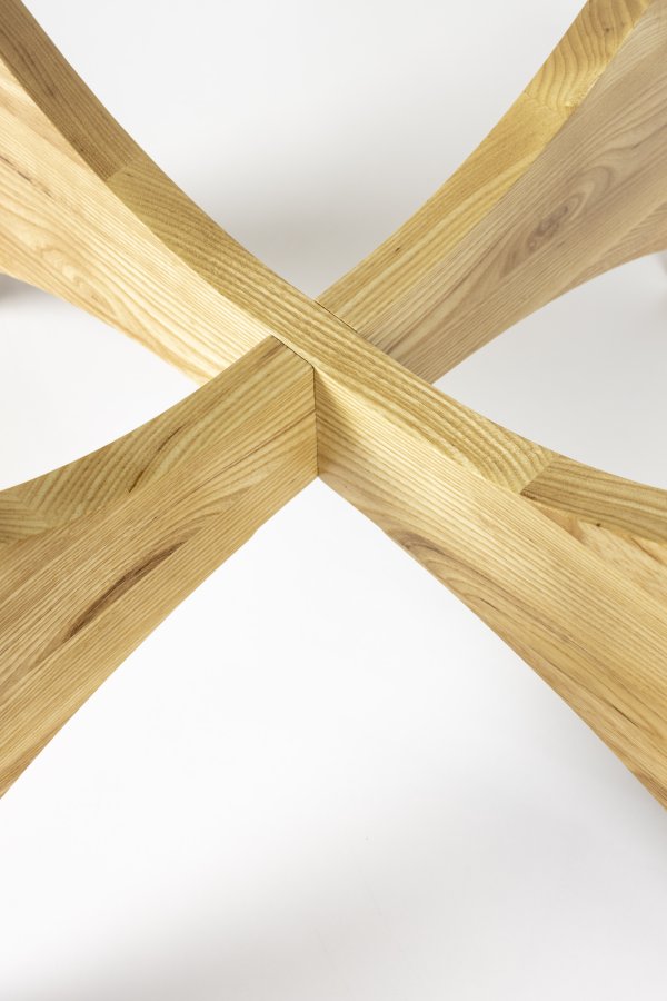 ZUIVER Kobe sofabord, rund - glas og natur asketr (80)