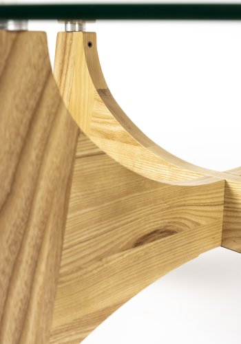 ZUIVER Kobe sofabord, rund - glas og natur asketr (80)